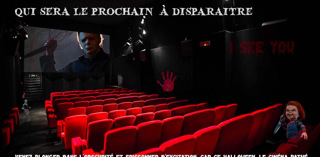 affiche publicitaire pour les cinéma pathe pour la semaine d'halloween